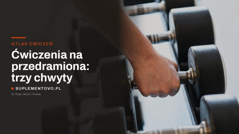 Dłoń i przedramię chwytające hantel na stojaku w siłowni