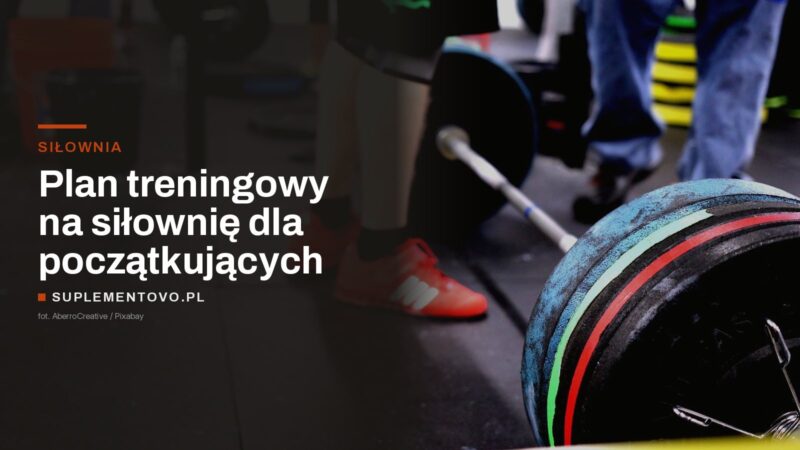 Sztanga z obciążeniem na siłowni podczas treningu