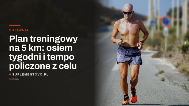 Biegacz truchtający po asfaltowej drodze