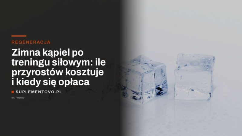 Kostki lodu w wodzie — wsad potrzebny do schłodzenia kąpieli